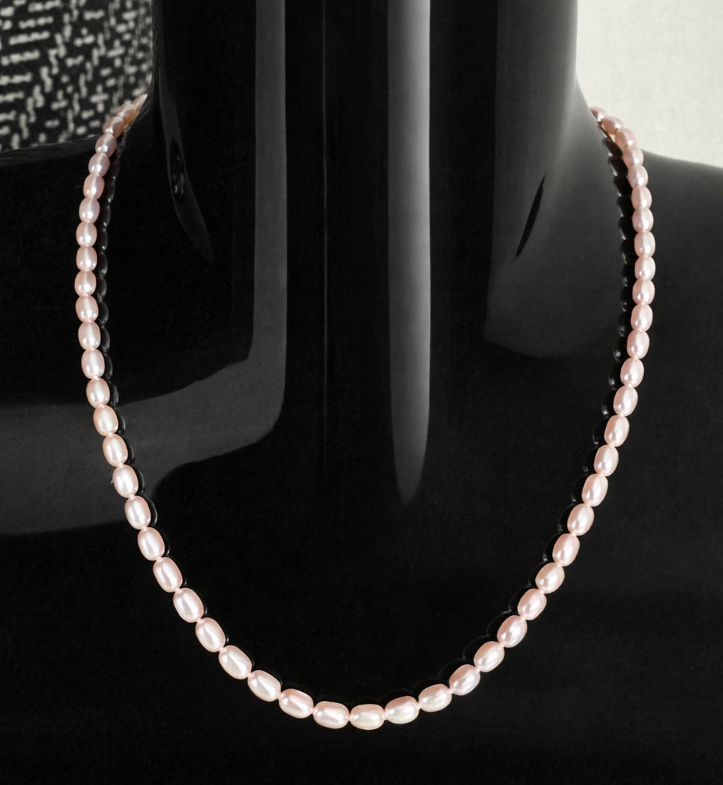 Rose Pink Pearl Necklace