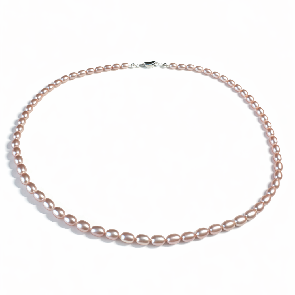 Rose Pink Pearl Necklace