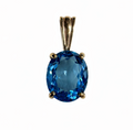 Swiss Blue Topaz Necklace Pendant