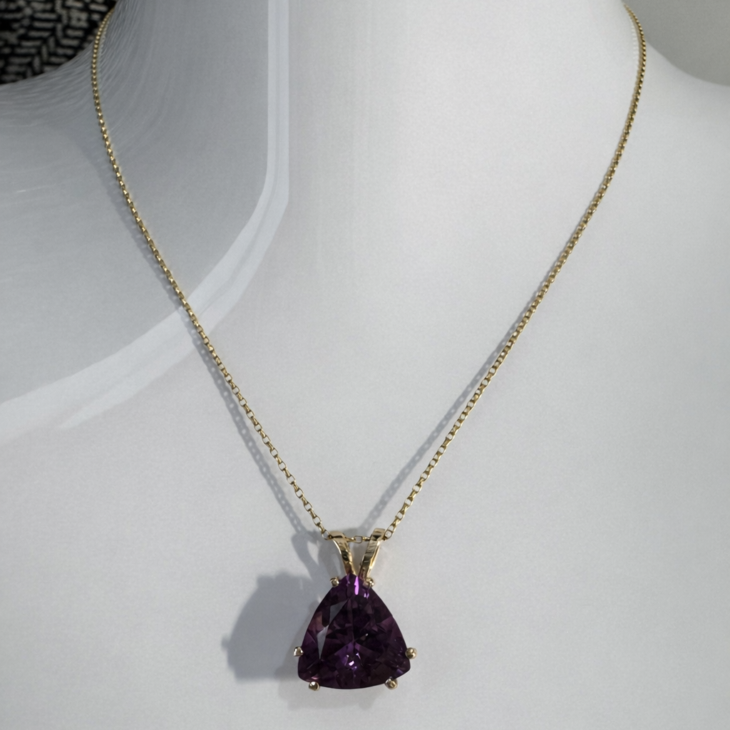 Amethyst Gemstone Necklace Pendant