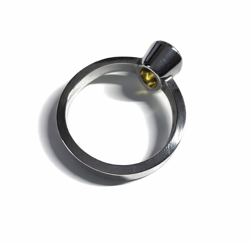Silver Yellow Sapphire Ring