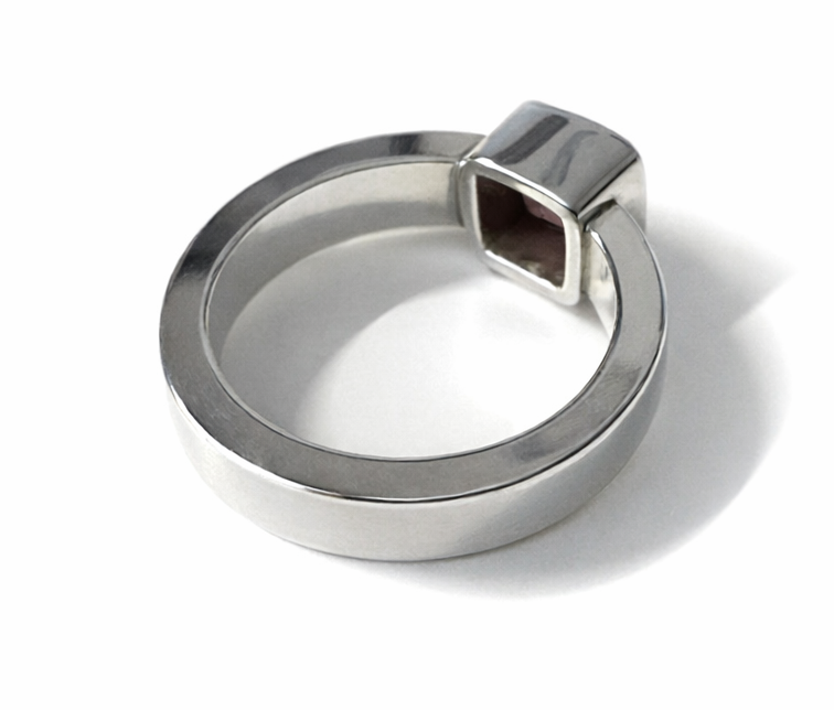 Silver Pink Tourmaline Ring
