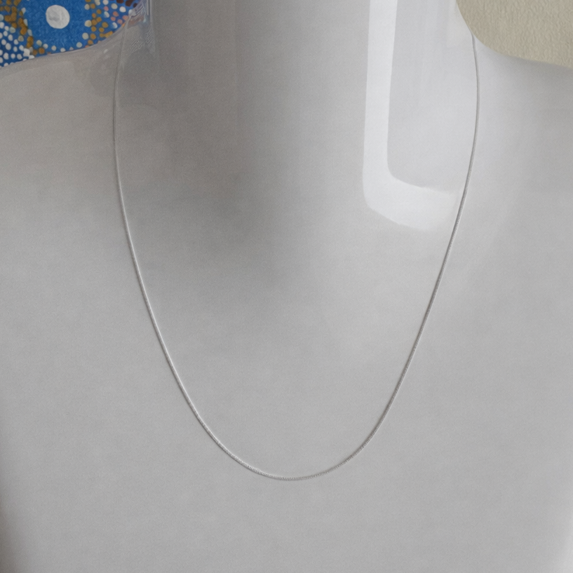 Silver Curb Chain - 18"