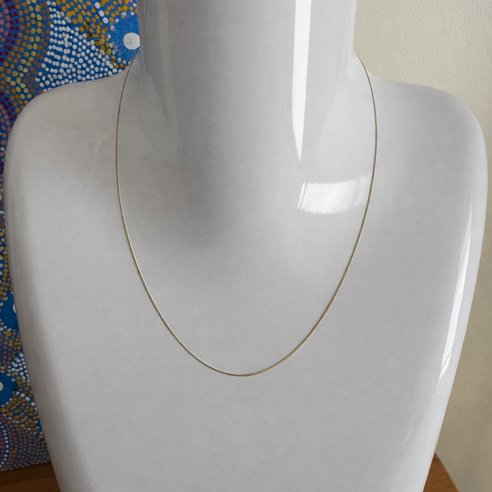 Lightweight Gold Curb Chain - 18"