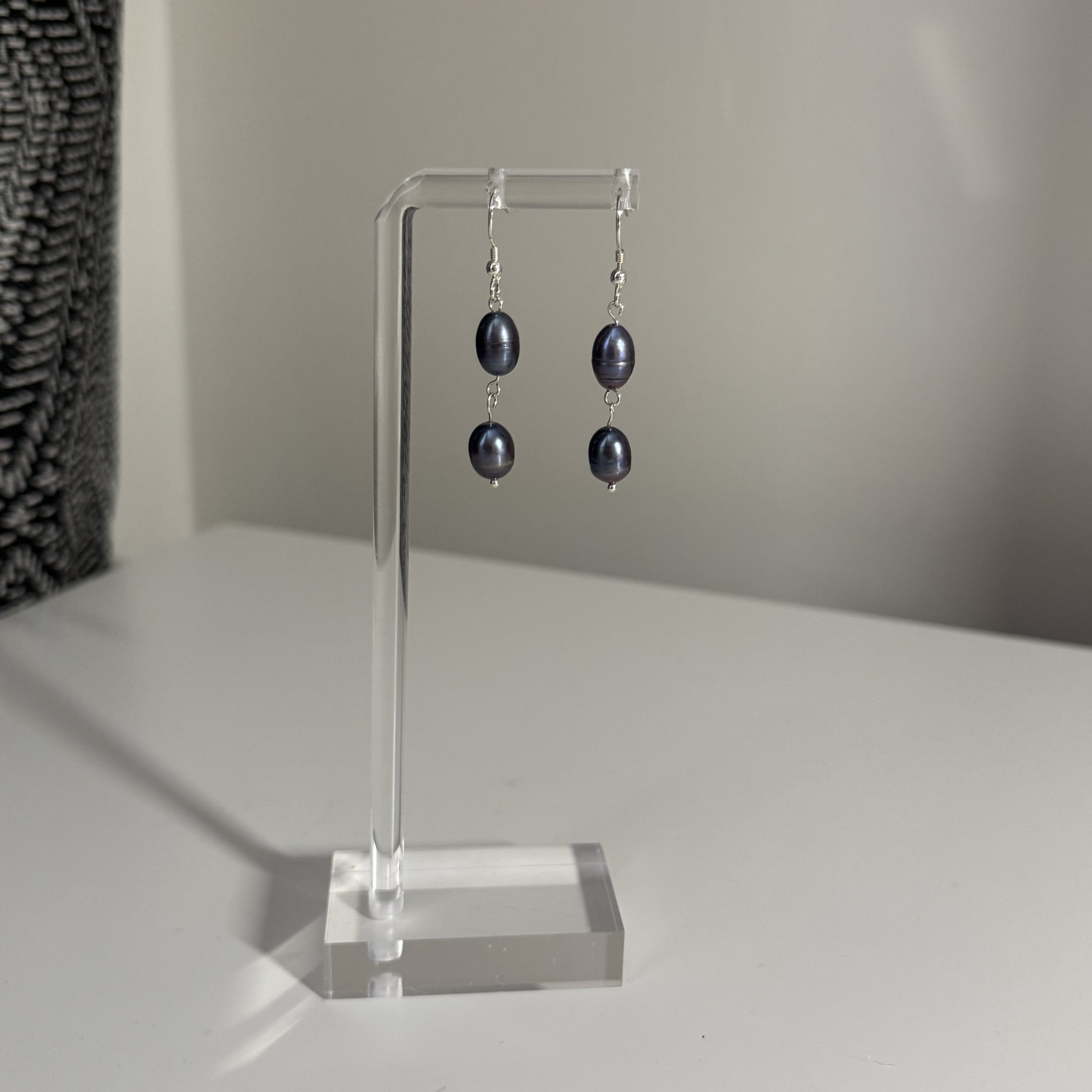 Blue Baroque Pearl Earrings