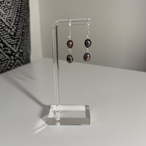 Brown Baroque Pearl Earrings