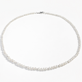 White Pearl and Silver Bead Necklace