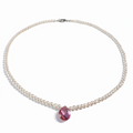 Strawberry Quartz Pearl Necklace